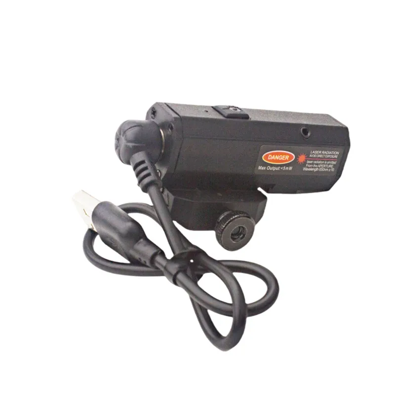 Mira láser roja con carga USB recargable compatible con riel Picatinny de 20 mm - imagen 3