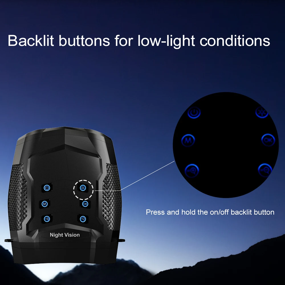 Binoculares digitales de visión nocturna infrarroja de 600m con batería de 5000mAh Telescopio de caza al aire libre a todo color 4K y 8 niveles de brillo - imagen 4