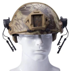 BOOIU-auriculares de suspensión para casco táctico, soporte de 2 piezas, adaptador de arco para casco de acero y plástico, soporte para auriculares, orejeras de caza