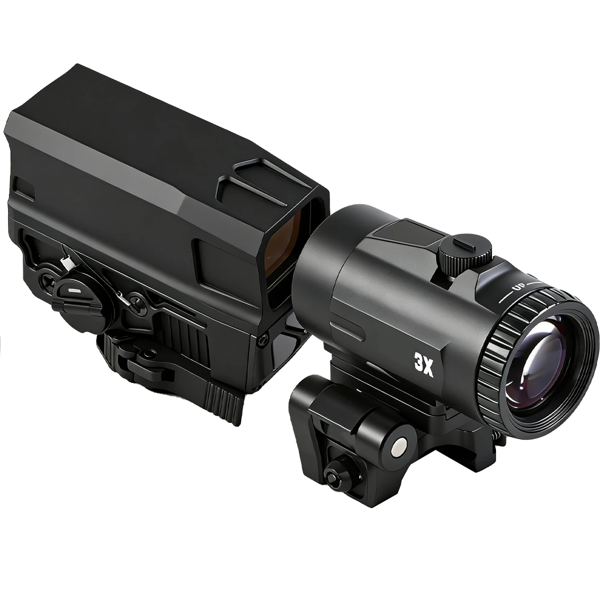 GEN II con lupa V3XM, Rifle de caza holográfico, óptica, punto rojo, mira a prueba de golpes, riel de 20mm con marcas originales - imagen 2