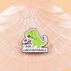 Pin de esmalte dinosaurio impermeable – broche para solapa o mochila