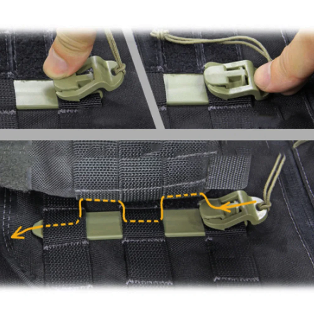 Palo de fijación de sistema Molle táctico, 2 piezas, liberación rápida, correas PALS, Clip de sujeción, bolsa de utilidad, accesorios para chaleco de caza - imagen 2