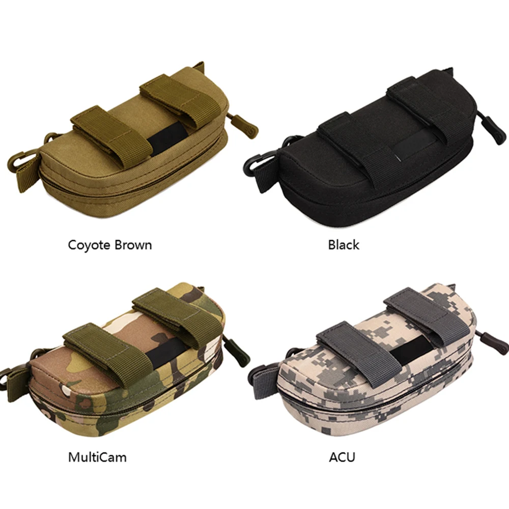 IDOGEAR-bolsa táctica Molle para gafas de caza, caja protectora a prueba de golpes, portátil, para exteriores, para acampar