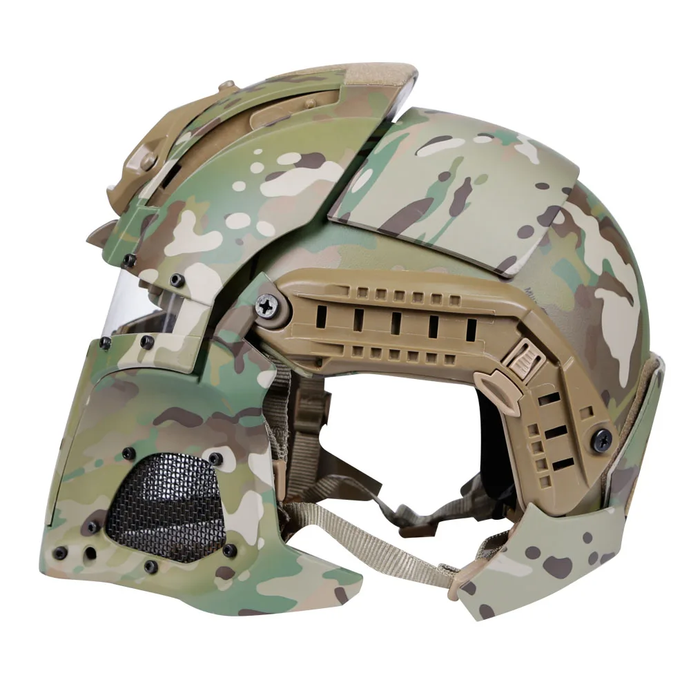 Casco táctico integral con visera para Airsoft Paintball y Caza - imagen 4