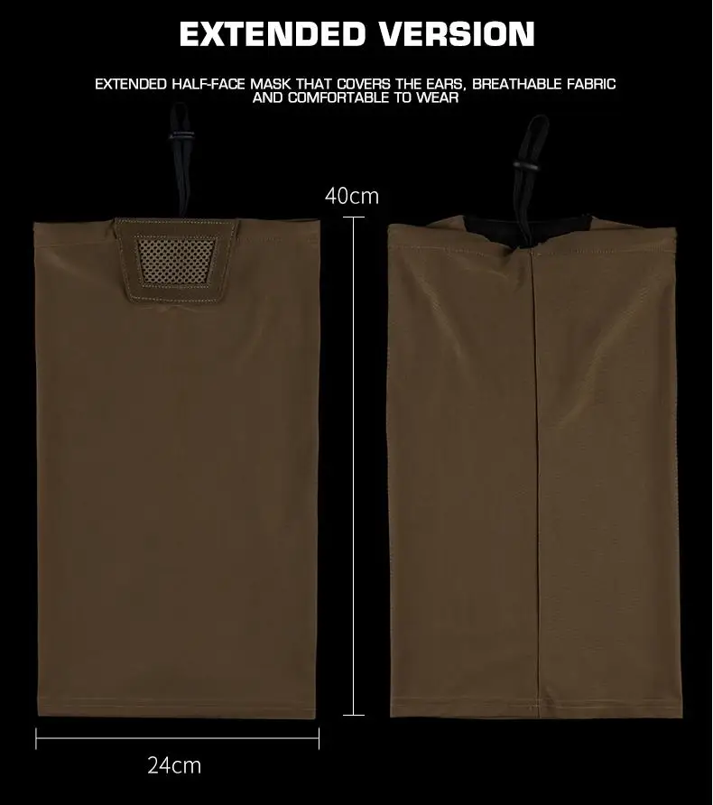 Estera de caballero táctico, cubierta de diseño extendido transpirable de malla para fiesta, Camping, Safari, senderismo, tiro, máscara de caballero - imagen 2