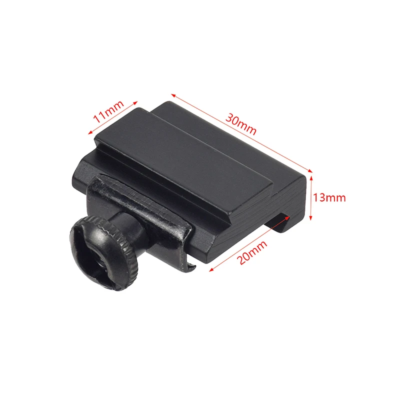 Convertidor de perfil bajo, adaptador de montaje de anillo de alcance de 11mm a 20mm, adaptador de montaje vertical de extensión de riel Picatinny táctico de 20mm, 2 uds. - imagen 2