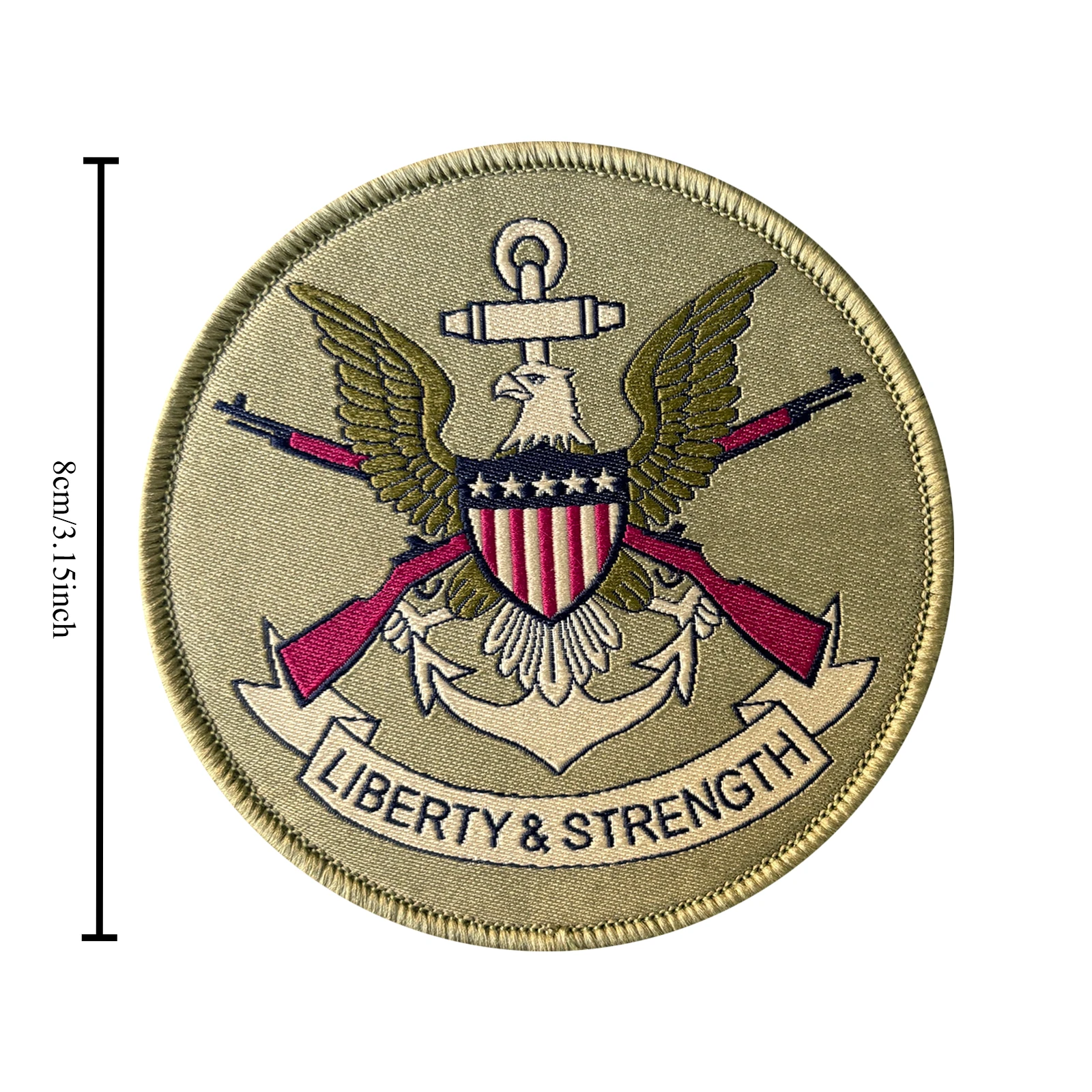 Parche táctico Liberty & Strength – Insignia militar con velcro - imagen 2