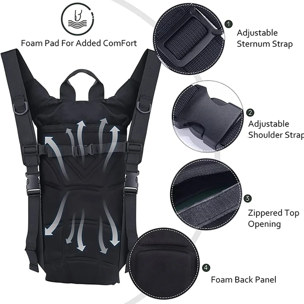 Mochila táctica con tela Oxford y compartimento trasero