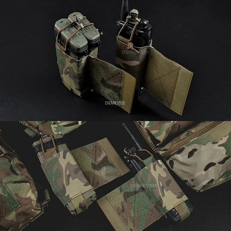 Soporte de Radio táctico, paquete lateral, bolsa elástica Mag Molle Compatible con tiro de caza Airsoft - imagen 3