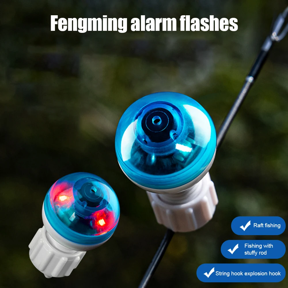1/2 Uds alarma de caña de pescar alarma de mordedura inteligente caña de pescar de mar luz LED sensible para pesca nocturna indicador de alarma aparejos de pesca - imagen 2