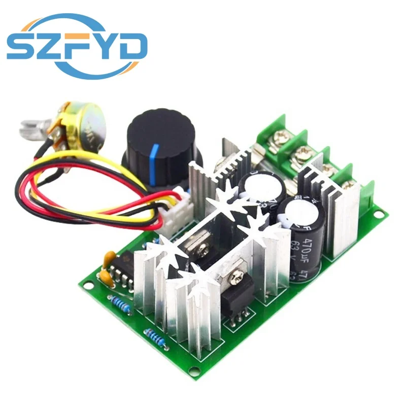 Regulador de velocidad del Motor DC10-60V DC 12V 24V 36V 48V Módulo de accionamiento de alta potencia Controlador de velocidad del Motor PWM Regulador de corriente 20A