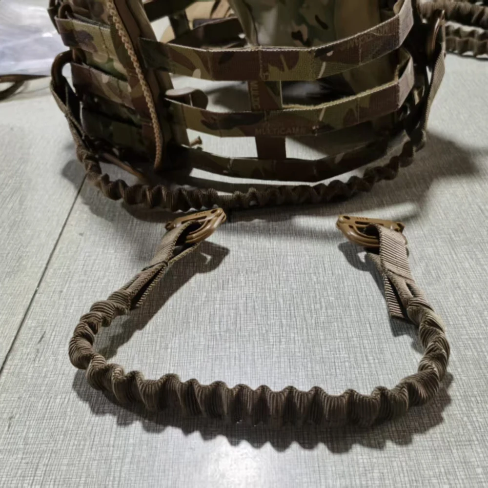 Correa de retención elástica con doble hebilla de liberación rápida táctica, alta elasticidad, duradera para asegurar equipos y equipos tácticos