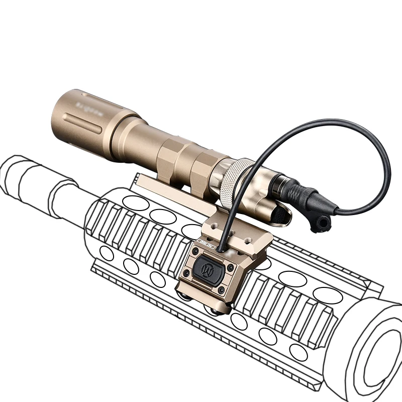 Linterna de PLH-V2 táctica, luz LED de alta potencia, lámpara de caza, Unidad de lámpara de 20MM con interruptor de ajuste Picatinny - imagen 5