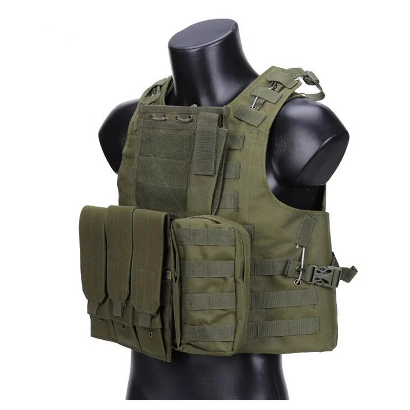 Chaleco de combate para hombre, Armadura de combate del Ejército, pistola de aire del Ejército, chaleco de caza, chaleco protector de entrenamiento de balas de color CS, ajustable al aire libre - imagen 2