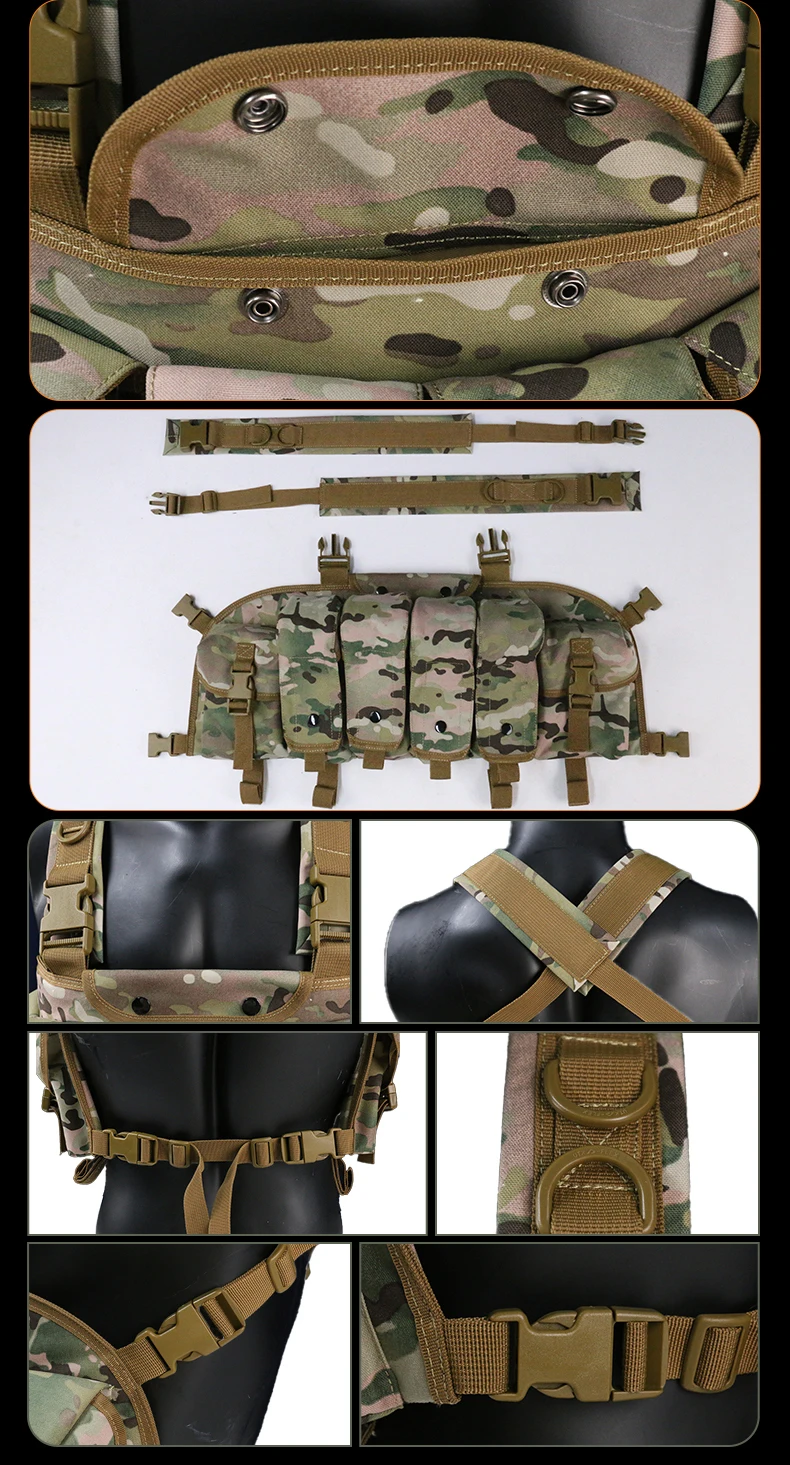 Chaleco táctico multifuncional con pechera para el pecho, equipo CS táctico de fuerzas especiales, camuflaje Durban del terreno mexicano... Personalizado - imagen 5