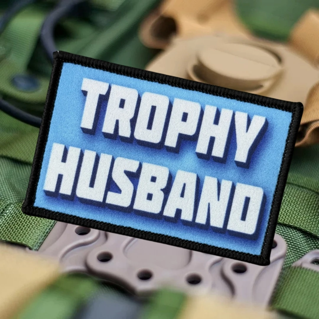 Trofeo marido táctico moral insignia parche ejército militar mochila pegatina impreso gancho y bucle parches para ropa - imagen 3