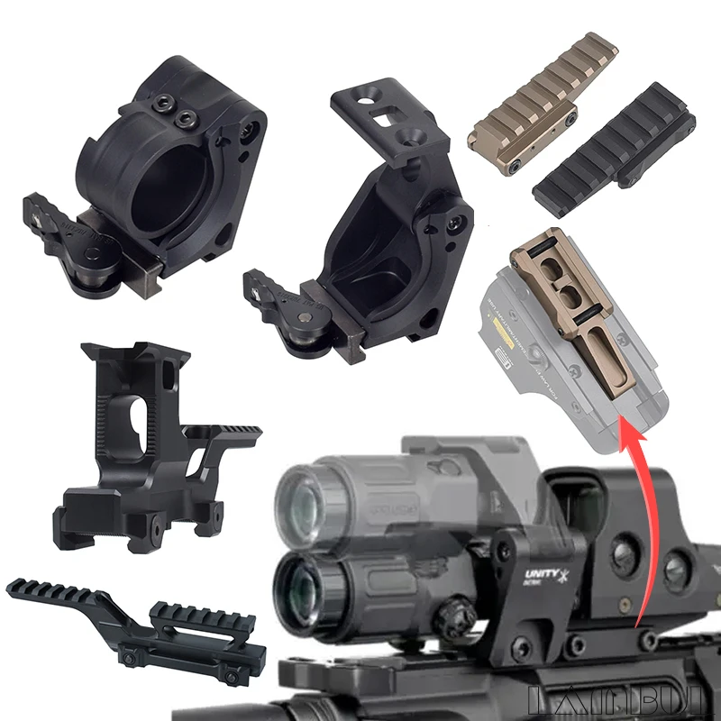 Soporte vertical táctico de 2,91 "UNTY, palanca de montaje Hydra rápida, soportes de altura óptica, alcance elevador T01 T02, mira de punto rojo PEQ15 - imagen 2