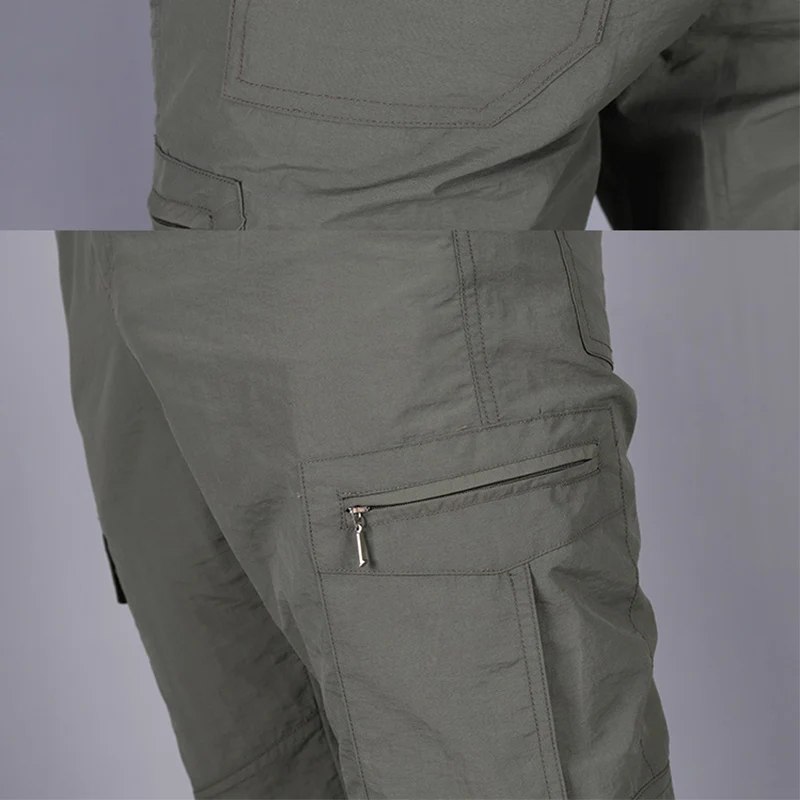 Pantalones de hombre, pantalones Cargo informales, nuevos pantalones tácticos para hombre de talla grande, transpirables, impermeables, con múltiples bolsillos, talla S-5XL de talla grande - imagen 5