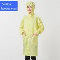 Yellow hooded coat