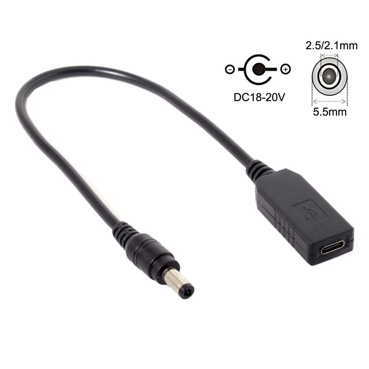 Chenyang CYDZ-Cable de carga de gatillo para ordenador portátil, enchufe de alimentación USB 3,1 tipo C, USB-C a DC 20V, 5,5, 2,5mm y 2,1mm, emulador PD - imagen 2