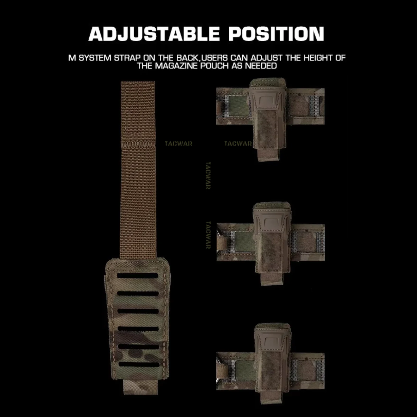 Bolsa portapistola MOLLE con solapa extraíble para linterna - imagen 5