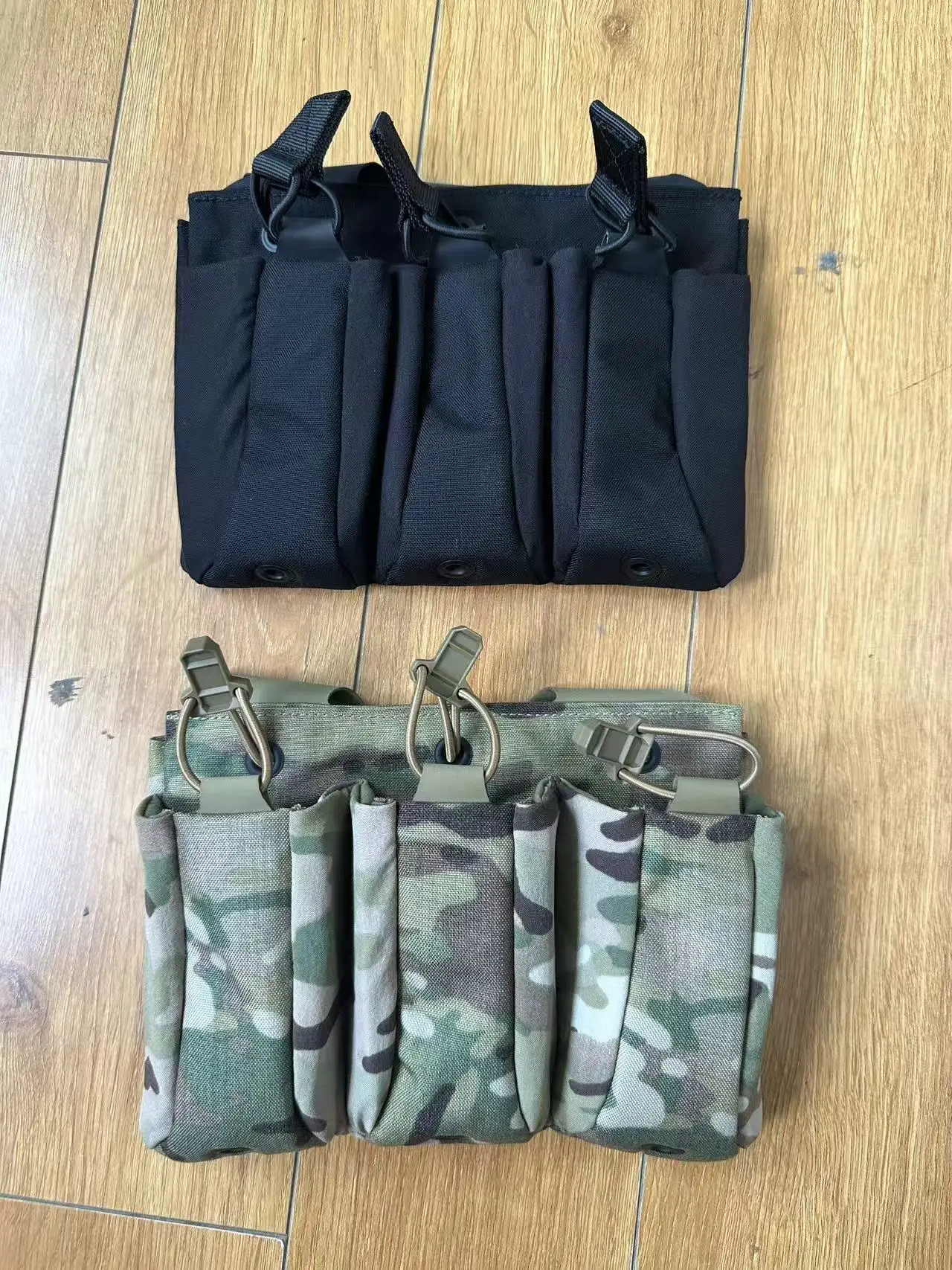 Bolsa triple porta-cargadores de pistola para tiro y al aire libre