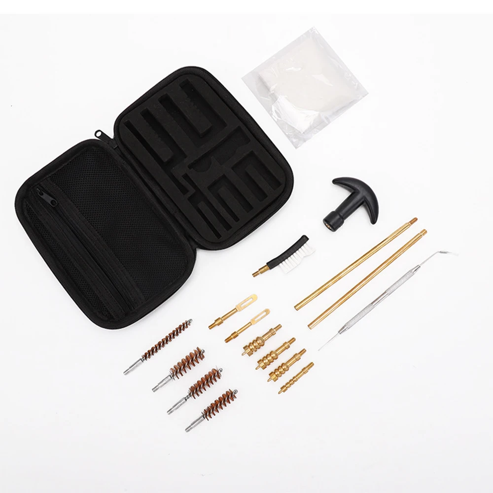 ZOHAN-Kit de limpieza de pistola Universal, 16 Uds., cepillos de barril, herramientas que se adaptan a la mayoría de calibres, pistolas 22 357 38 9mm 40 44 45, accesorios para pistola - imagen 4