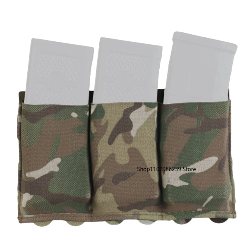 Bolsa táctica Triple Mag de 5,56/7,62mm, bolsa de caza elástica ligera, bolsa de herramientas multifunción, funda de almacenamiento Universal de tamaño AR - imagen 2