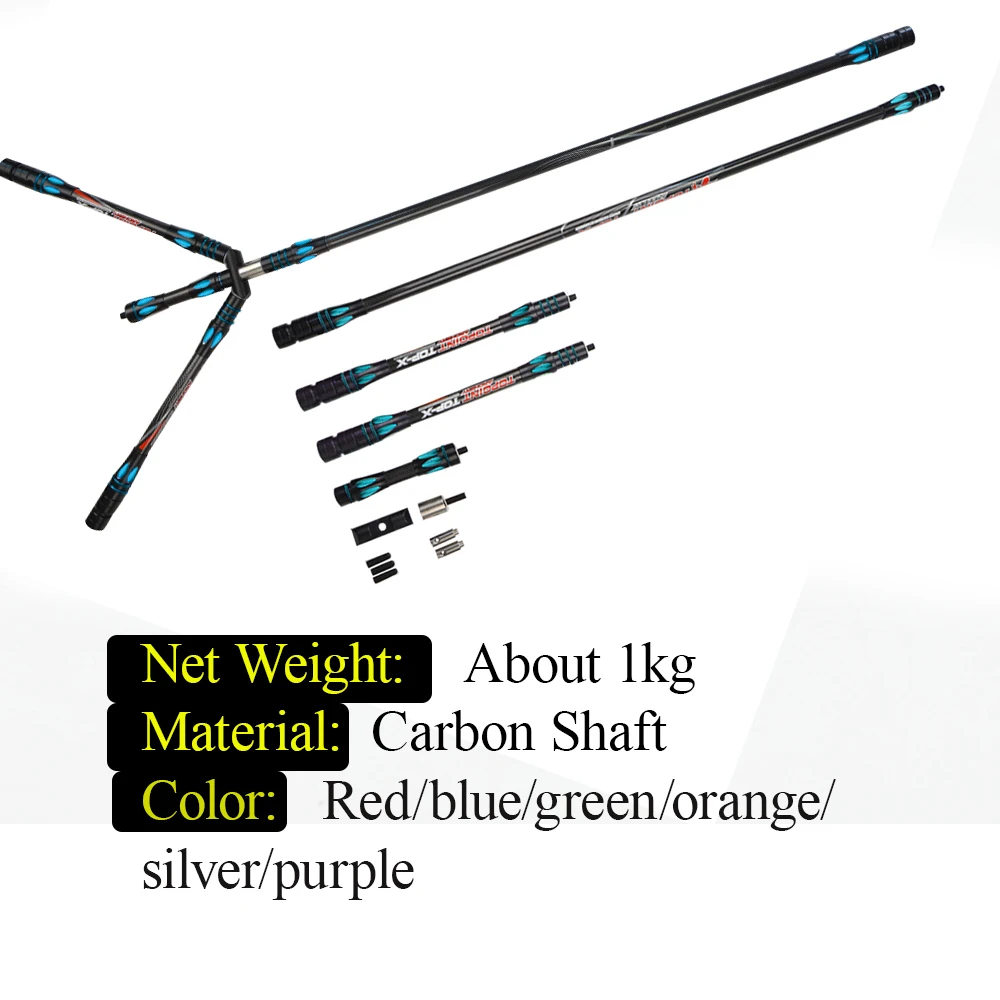 1 Juego de barra de equilibrio de arco de tiro con arco, estabilizador de carbono, amortiguador, arco compuesto, accesorios para objetivo de tiro de caza - imagen 2