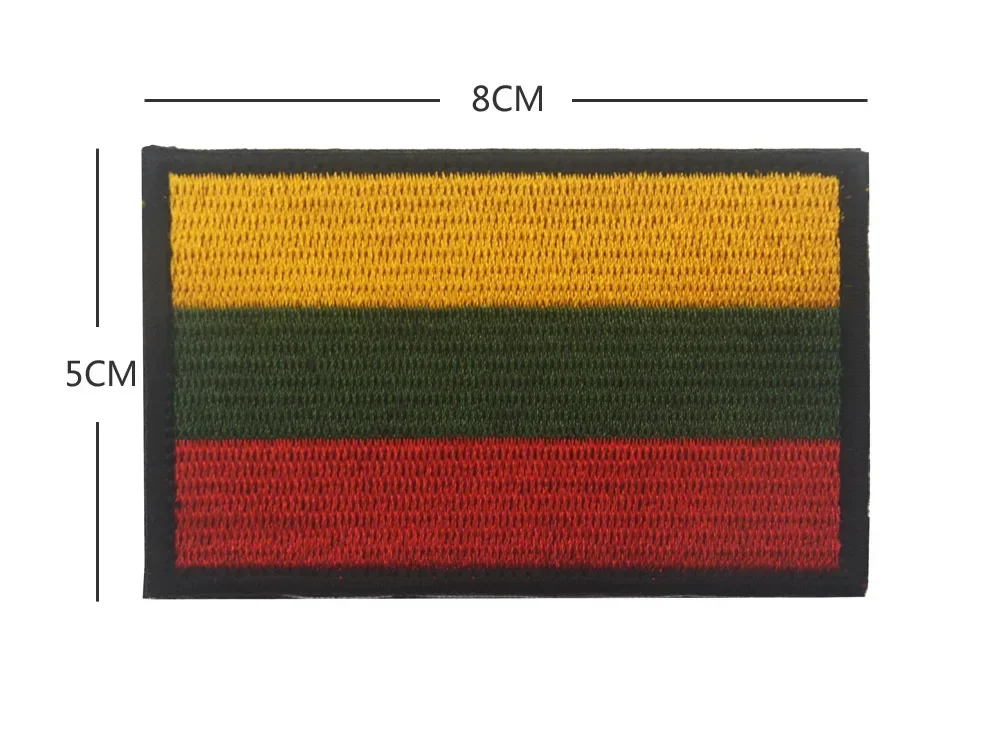 Brazalete reflectante de los países bálticos, Parche de gancho y bucle, parche bordado de bandera nacional, pegatina de insignia de moral militar - imagen 4