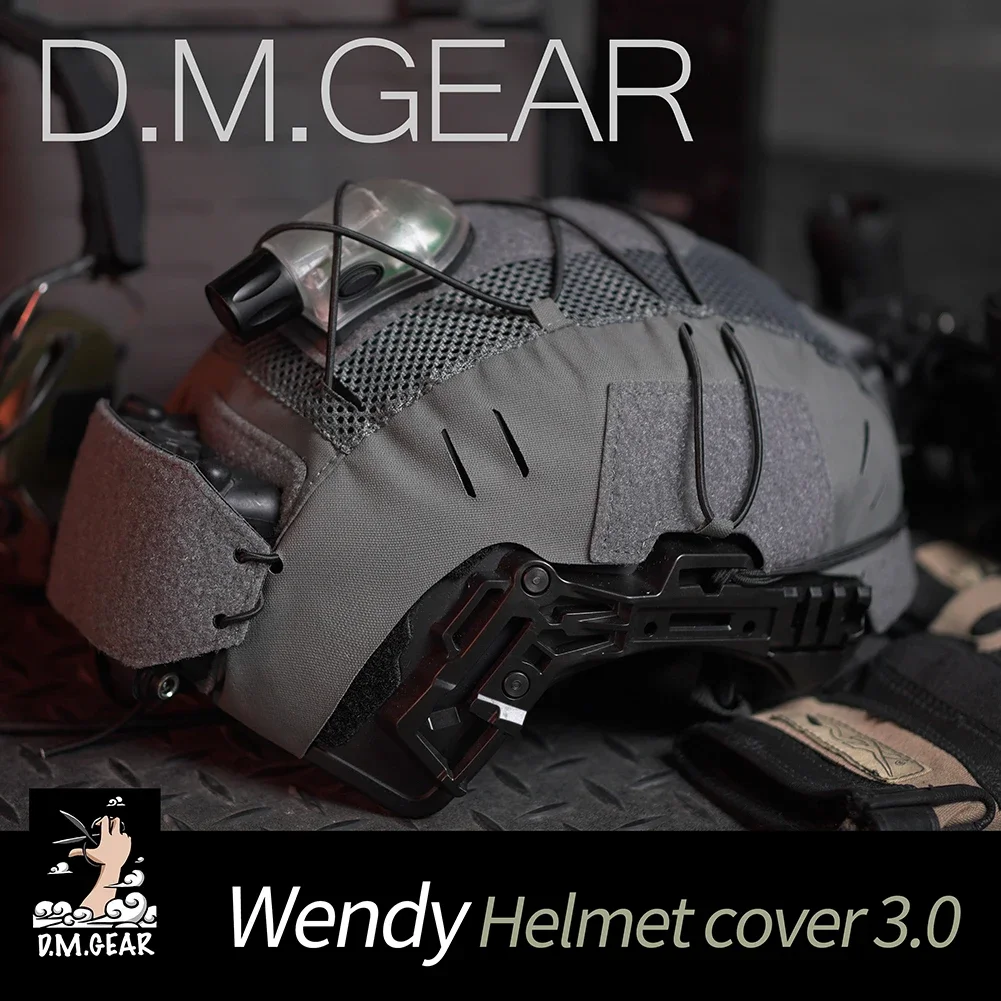 DMGear-cubierta de casco de equipo táctico, equipo de Airsoft, accesorios de caza, malla negra, Ranger verde, Wendy3.0