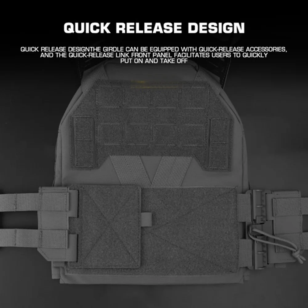 KZ-Chaleco táctico de caza con hebilla G, portador de placa de sellado de cintura de liberación rápida, modo Dual conmutable - imagen 4