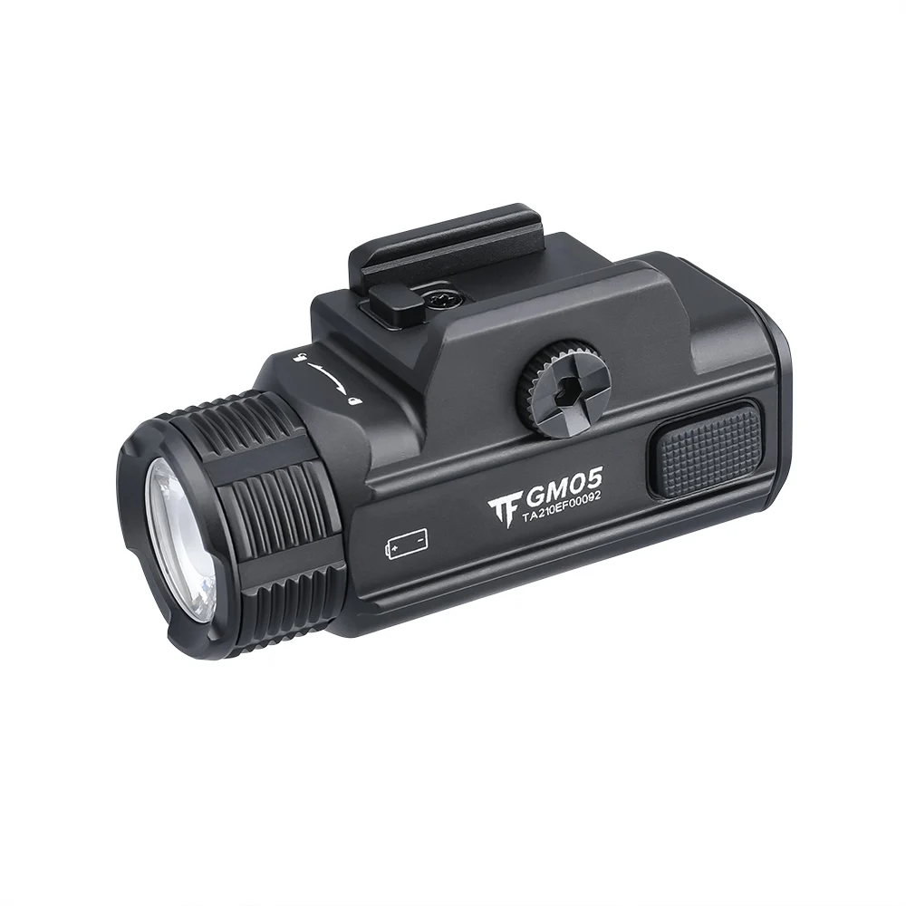 Linternas tácticas Trustfire GM05, linterna LED compacta de liberación rápida de 1050 lúmenes, USB 16340 IP65 para luces de pistola de armas de uso común