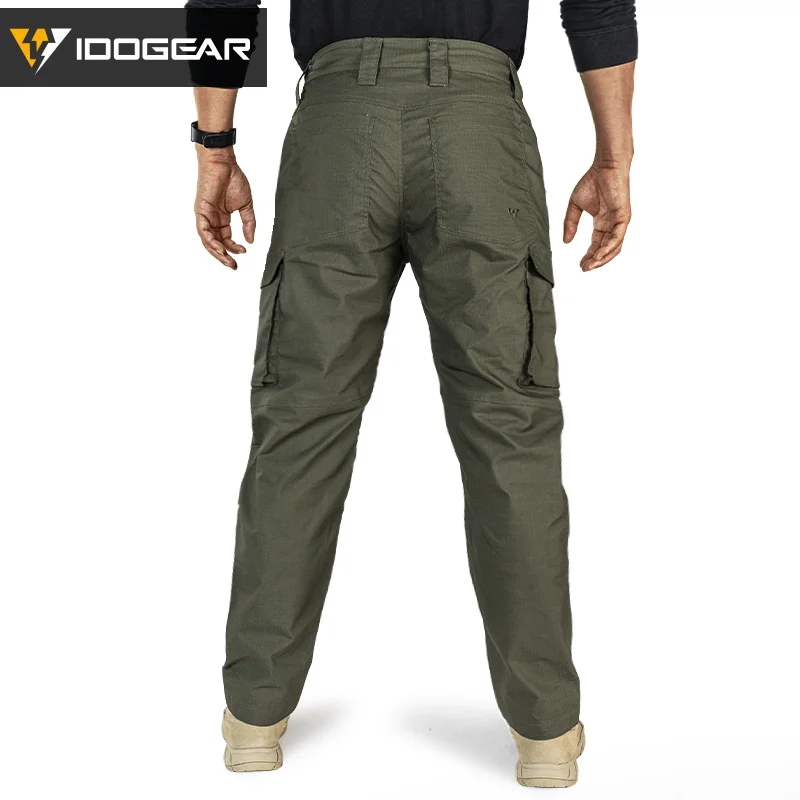 IDOGEAR Pantalones cargo tácticos flexibles para hombre, ligeros, resistentes al agua, pantalones casuales elásticos Ripstop, pantalones básicos para todos los días 3214 - imagen 3