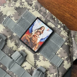 Parche Chevron de ala de Ángel, insignia de moral táctica, parches de gancho y bucle impresos para ropa, pegatina de equipo militar