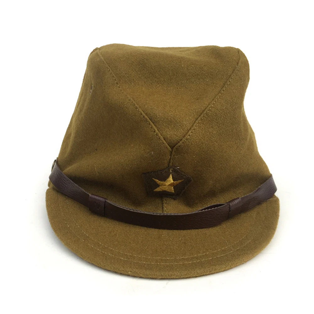 Sombrero de Oficial réplica de lana WW2 WWII, gorra de comando de campo táctico japonés, 58 ~ 60 Cm, casco deportivo para entrenamiento Masculino - imagen 3