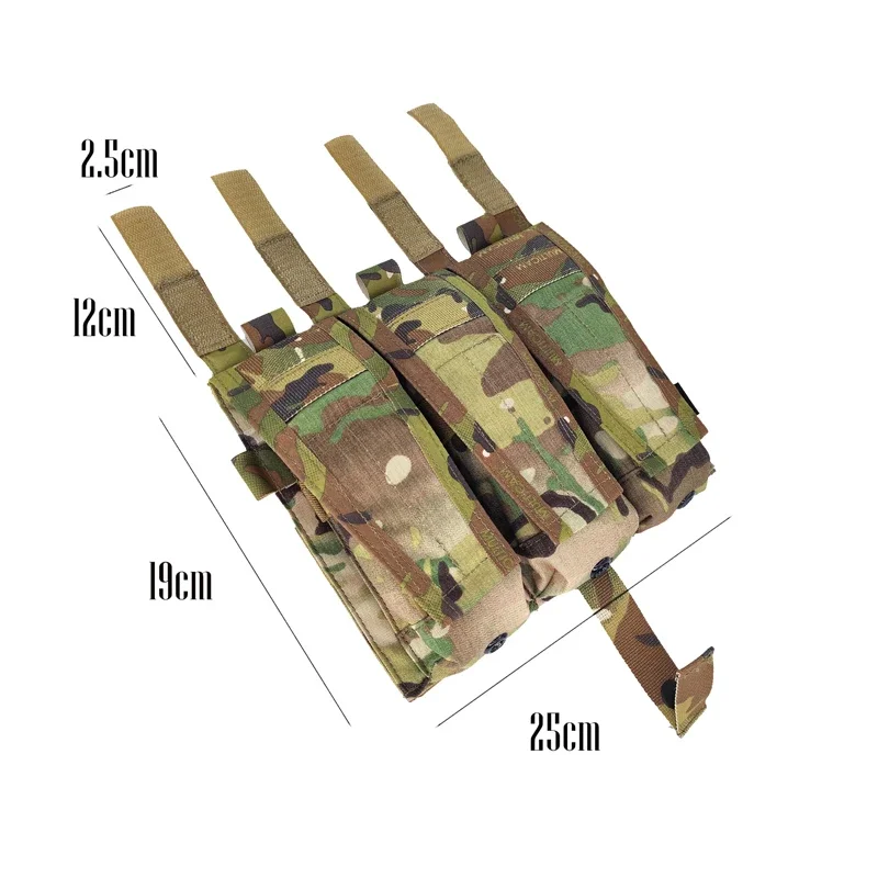 Bolsa táctica M4 Triple para revistas, bolsa Multicam Airsoft Mag para chaleco táctico CP AVS JPC, equipo de bolsa de Panel frontal Molle - imagen 5