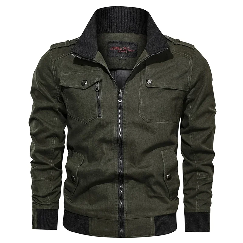 Chaqueta militar para hombre, cazadora de algodón de alta calidad, abrigos de carga para hombre, chaquetas tácticas de combate, abrigos Bomber, primavera y otoño, 2024 - imagen 5