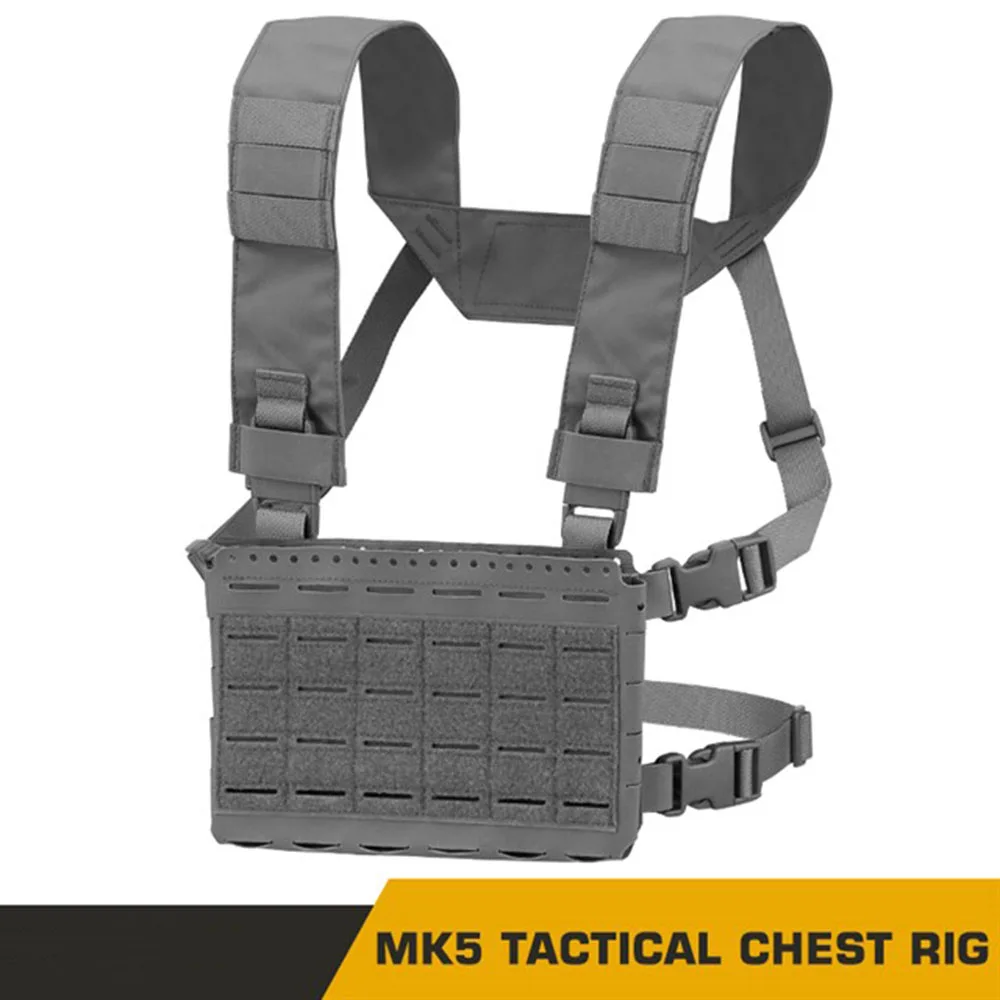 Chaleco táctico MK5 MOLLE Micro Fight Chassis corte láser con placard - imagen 2