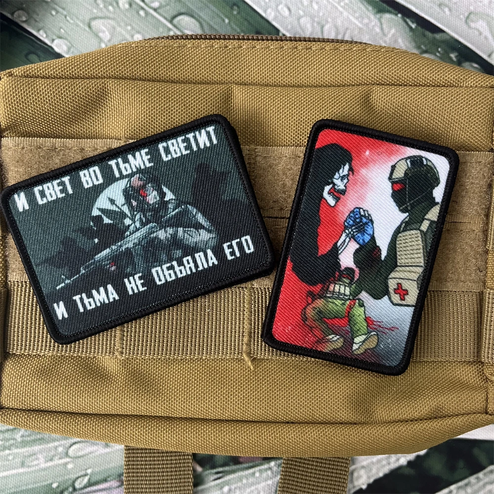 Born for War-insignia de Moral del operador Krtek, parches de Chevron impresos, pegatina militar del ejército táctico - imagen 2