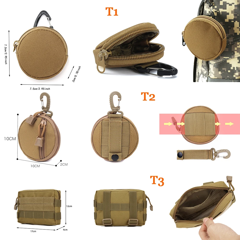 Bolsa táctica Molle para exteriores, riñonera para teléfono móvil para hombre, accesorios para acampar y cazar, riñonera con cinturón, paquete EDC deportivo de utilidad - imagen 2