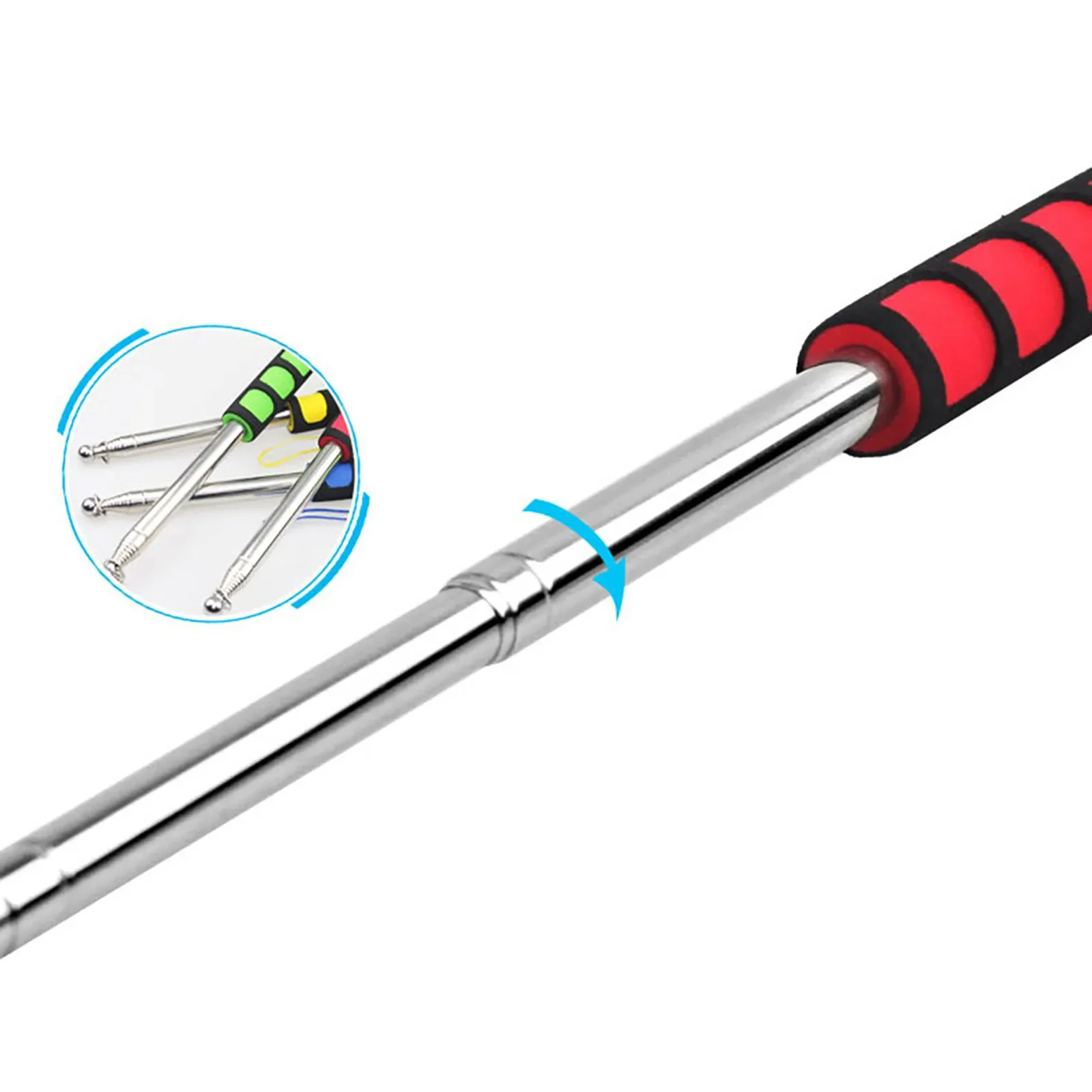 Mastro de bandera de 1,2/1,6/2,0 metros, mango de esponja ligero de acero inoxidable, poste portátil, mastro de bandera ondeante, puntero de enseñanza, Tour - imagen 4