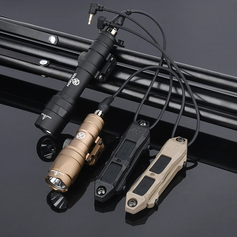 Wadsn-luz de explorador táctico M300A M600U, linterna de alta potencia de 600 lúmenes, interruptor de presión remota para caza, Mlok Keymod 20mm rail - imagen 4