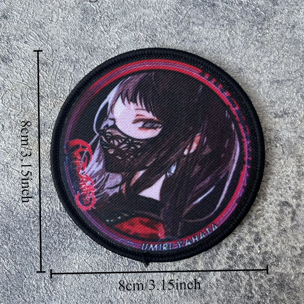 Parche de banda de Anime para chica, insignia de moral táctica, emblema del ejército militar, pegatina para mochila, parches de gancho y bucle impresos para ropa - imagen 2