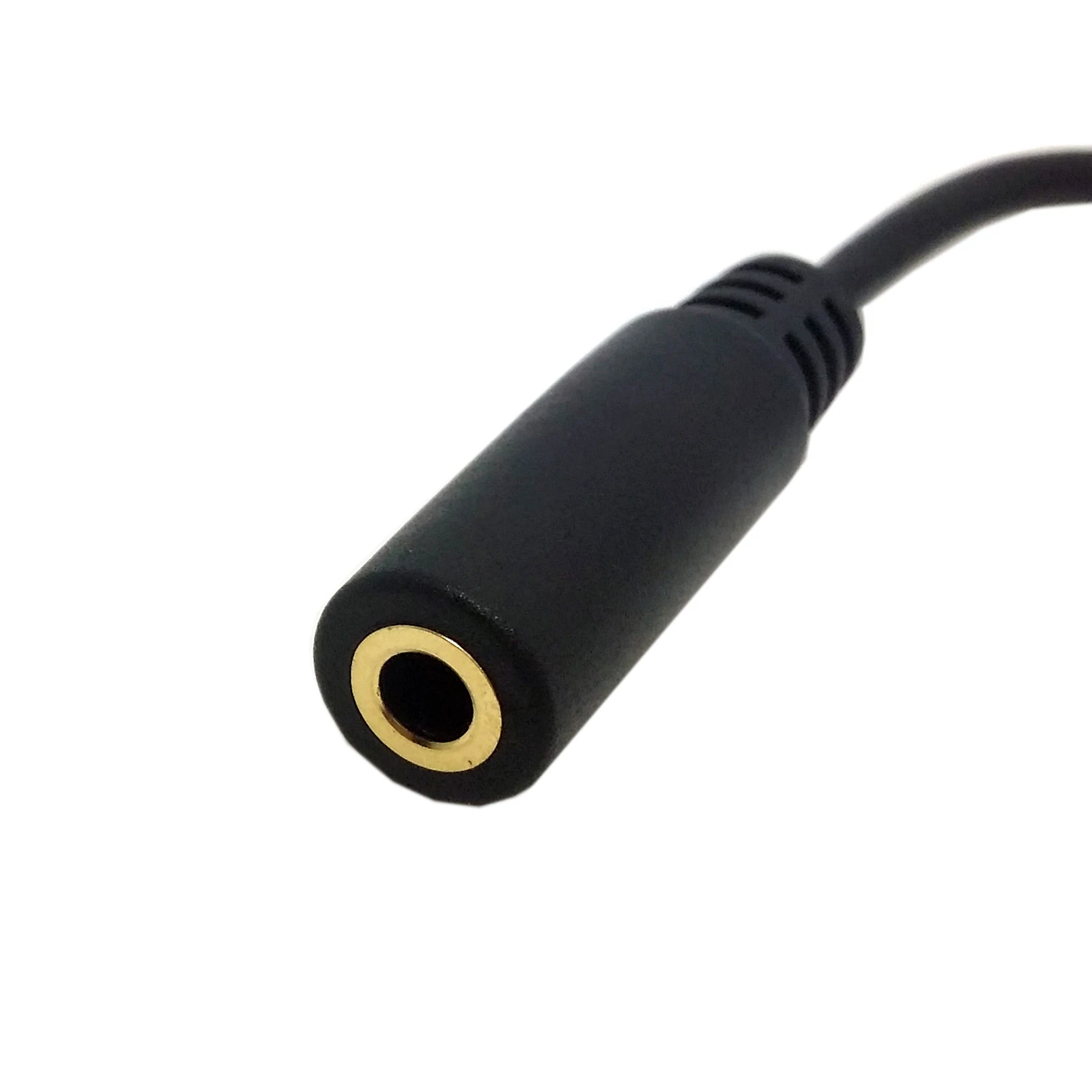 CY-Cable extensor de Audio macho a hembra, conector de 3,5mm, 4 polos, estéreo, 10cm, negro - imagen 4