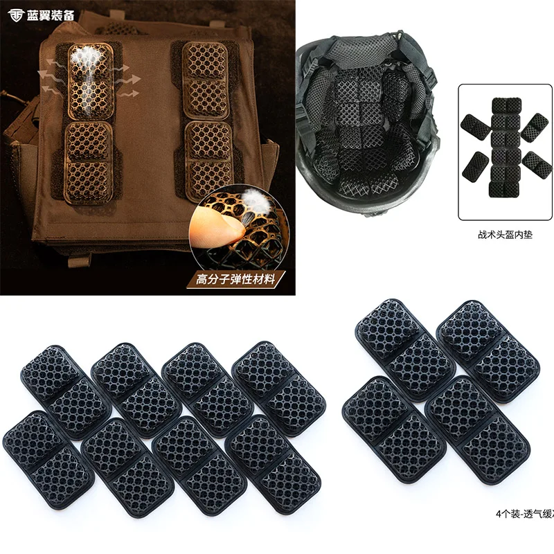Chaleco táctico de celosía 3D, forro de cojín, almohadilla de ventilación, almohadilla de disipación de calor, cómoda absorción de impacto - imagen 5