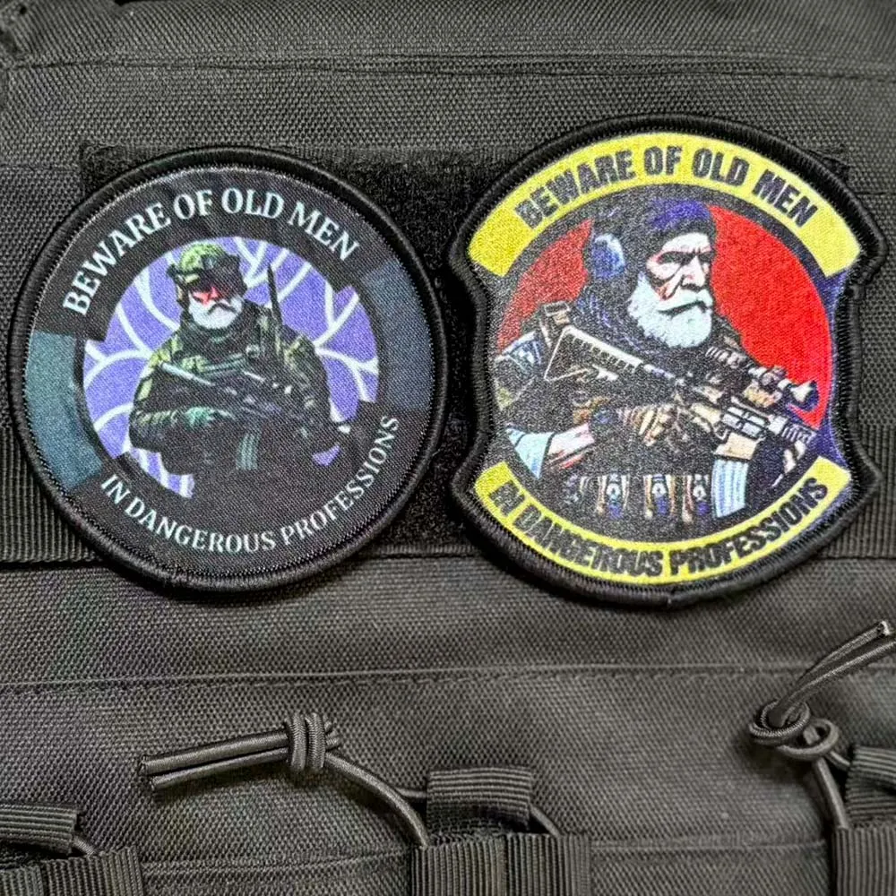 Insignia de moral de mochila táctica, brazalete de ventilador militar de velcro, insignia de moral de chaleco táctico de velcro - imagen 3