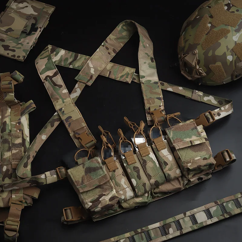 Juego de Paintball portátil táctico, chaleco expandible multifuncional con función Quad de 9MM, organizador varios - imagen 3