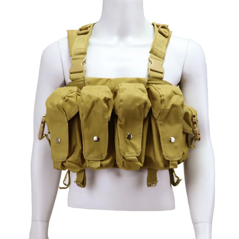 Equipo de pecho de combate al aire libre, accesorios de pistola de aire, balas de colores, bolsa de revista AK47 Molle, chaqueta de tanque de combate del ejército de caza - imagen 4