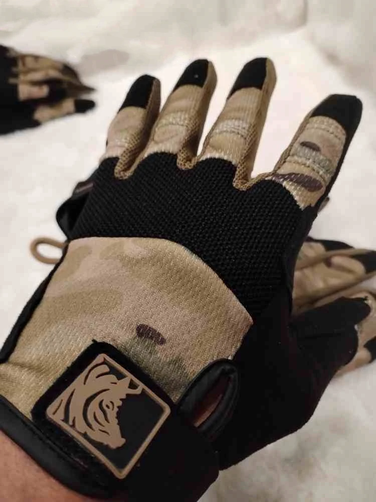 Guantes tácticos de destreza completa, guantes de tiro para acampar, montar, transpirables, ligeros, antideslizantes, para pantalla táctil - imagen 3